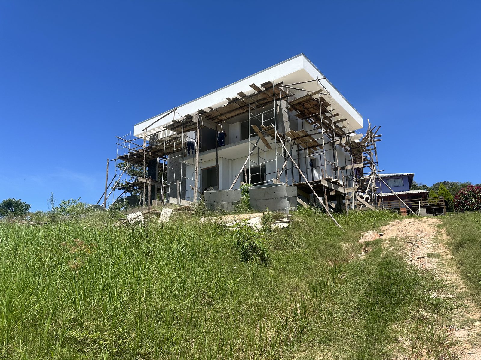 Topografia em obra residencial no Espírito Santo